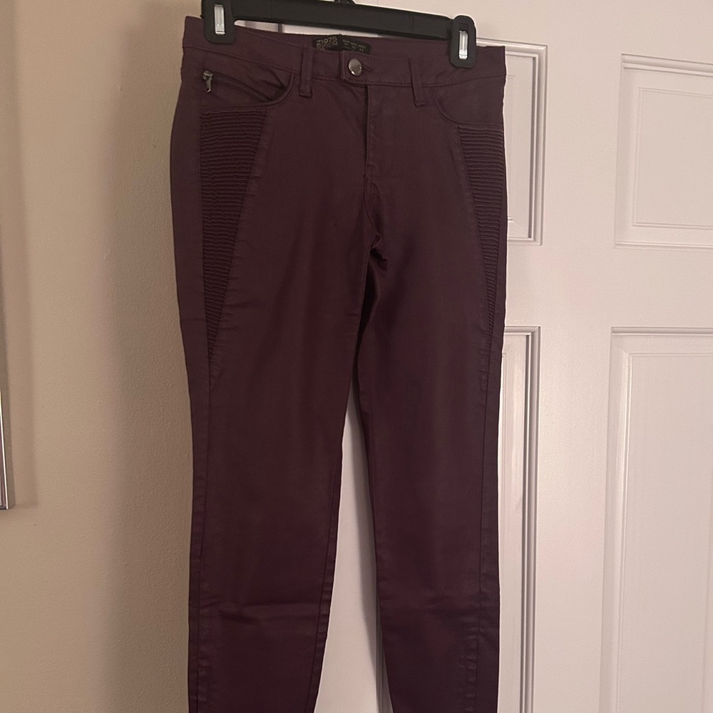 Women’s Zara Plum Faux Leather Pants
